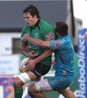 Connacht v Aironi RaboDirect PRO12 game at the Sportsground.<br />
Connacht's Mike McCarthy and Aironi's Simone Favaro