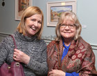 Maire O'Mahony from Clonmel and Eithne Cooke, Newcastle, at the opening of "Buíochas-Gratitude", Angeline Cooke's new exhibition of paintings, dedicated to all organ donors. The exhibition, inspired by the Circle of Life National Organ Donor Commemorative Garden in Salthill, is on display in Renzo Café, Eyre Street, until 12th January 2020. Proceeds from the sale of paintings will go to Strange Boat Donor Foundation. <br />
