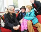 <br />
Relaxing Victoria, Johnson, Bishop O Donnell Road, Eugene Lambe, Kinvara, with his daughter Roisin.  at the opening of the Eadain Madigan Art Exhibition at the Kenny Art Gallery,  Liosban Retail Park , Tuam Road. 