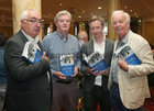 Tom Faherty, Gerry Conway, Ronan Colgan, publisher, and Ralph O'Gorman, master of ceremonies, at the launch of Paul McGinley's Salthill - A History, Part 1, at the Galway Bay Hotel.