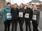 Sisters Laura and Sarah Mitchell, Killimordaly, Nicola Donoghue and Fiona Armstrong, Clarenbridge and Ann Marie Hughes, Claregalway before taking part in the 2023 Fields of Athenry 10k Road Race on St Stephen's Day.