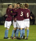 Mervue United v S D Galway Airtricity League First Division game at Terryland Park.<br />
S D Galway's Jason Lyons celebrates after scoring goal