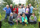 Some of the volunteers and organisers at the Ballybane Community Garden Open Day. Back Row, from left: Gerry Folan, Don O’Connor, Bridie Canavan, Lily Kelly, Kathleen Sheerin, Jimmy Mohan, Catherine Hynes, Claire Keegan and Nicki Nash. Front Row: Bernadette Colgan, Ciarán Concannon, Janny Veneman, Maria Kravakova and Deirdre Dooley.