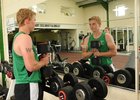 <br />
Ben O'Connor, doing some weigh training at the Connacht Rugby Media Day at the Sportsground. 