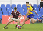Galway v Roscommon Connacht FBD final at the NUI Galway Connacht GAA Air Dome.<br />
Galway’s Finnian Ó Laoi and Roscommon’s Ultan Harney