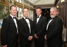 Pictured at Corinthians RFC annual dinner at the Westwood House Hotel were physio Rob Creane, Sean Duignan, head coach, Kenneth Casburn, assistant manager, and Tom Glynn, manager.