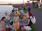 Party time by the river at Wolf Tone Bridge. 