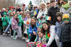 Spectators at University Road during the St Patrick's Day parade