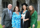 Jane Ryan, Barna, pictured with her parents Peadar and Anne Marie and sister Elizabeth, after she was conferred with the degree of Bachelor of Science, Honours, at NUI Galway.
