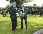 John Gorman (left) laying a wreath for Jadotville Veterans, accompanied by Brian Quinn, Post 30 IUNVA Galway, at the annual wreath laying ceremony for IUNVA post 30 Galway and 60th Anniversary of the Siege of Jadotville in the Memorial Garden of Renmore Barracks.