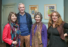 Louise O'Boyle, Hugh Murphy, Maria Donegan and Emer MacDermott of the Galway School of Design and Creative Arts at the opening of Tonita O'Dwyer's first solo art exhibition at Renzo Gallery Café Galway in Eyre Street. Tonita is a volunteer with Croí Heart and Stroke for the past 24 years. 50% of the proceeds from her exhibition, which runs until April 9, will go to Croí.