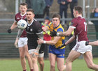 Galway v Roscommon Allianz Football League Division 1 Game at Hyde Park, Roscommon.<br />
Galway goalkeeper Connor Gleeson, Matthew Tierney and John Daly 