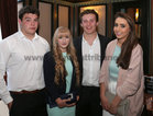 Conor Kyne, Laoise Powell, Conor Lowndes and Tara McGuinness at Galwegians RFC celebration dinner at the Westwood House Hotel.