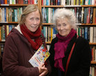 Angela and Rena Small of Ballinfoyle at the launch of Rita Ann Higgins’ book of essays and poems, ‘Our Killer City: isms, chisms, chasms and schisms’, in Charlie Byrne’s Bookshop.