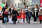 Members of the Georgian Community taking poart in the St Patrick's Day parade at Eyre Square