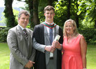 Dr. Eoin Casserly from Limerick, who was conferred with the degrees of M.B. B.Ch. B.A.O., Honours, at NUI Galway, pictured with his parents Liam Casserly and Rosemarie Walsh, who comes from Oughterard.