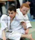 Tomás Ó Cualáin, An Spidéal Judo Club (front) and Conor Murray, Annaghdown Judo Club, competing at the Connacht Judo Championships in the Knocknacarra Community Centre. 