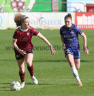 Galway United v Bohemians SSE Airtricity Women's Premier Division 2024 game at Eamonn Deacy Park.<br />
Therese Kinnevey, Galway United and Sarah McKevitt, Bohemians