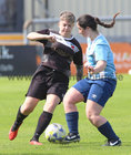 Salthill Devon v Corrib Celtic Galway League Women's Cup final at Eamonn Deacy Park.<br />
Abby Kavanagh, Salthill Devon and Evelyn Coffee, Corrib Celtic