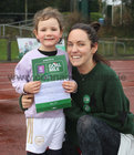 Emer Kelly from Lisheenkyle, Athenry, with her daughter Georgia after taking part in the Goal Mile at Dangan on Christmas Day. It was four years old Georgia's first time taking part in the event with a time of 12.43 for her mile.
