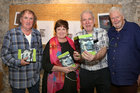 Pictured at the launch of Michael Gorman's 'fifty poems' at Druid Theatre, were, from left: Michael Gorman, Mary Ruddy, Editorial Director, Artisan House Publishing Connemara, The Saw Doctors Manager, Ollie Jennings, who Launched the book, and Vincent Murphy, Creative Director, Artisan House Publishing Connemara.