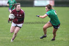 Galway v Westmeath LIDL Ladies National Football League Division 1 Round 3 game at Clonberne.<br />
Galway's Leanne Coen and Westmeath's Lucy Power