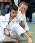 Tomás Ó Cualáin, An Spidéal Judo Club (front) and Conor Murray, Annaghdown Judo Club, competing at the Connacht Judo Championships in the Knocknacarra Community Centre. 