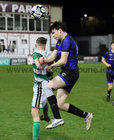 West United v Craughwell United at Eamonn Deacy Park.<br />
Adam Jordan, Craughwell United and Alan Ryan, West United