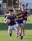 Galway v Roscommon Connacht GAA Under 20 Football Championship 2025 Round 4 game in Tuam Stadium.<br />
Galway's Ross Coen and Roscommon's Cathal McKeon