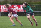 Galway v Westmeath LIDL Ladies National Football League Division 1 Round 3 game at Clonberne.<br />
Galway's Shauna Molloy and Westmeath's Rachel Dillon