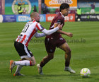 Galway United v Derry City SSE Airtricity League Premier Division game at, Eamonn Deacy Park.<br />
Moses Dyer, Galway United and Carl Winchester, Derry City