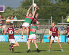 Galway v Mayo All-Ireland minor football final in Hyde Park, Roscommon.<br />
Galway’s Ross Coen, Jck Lonergan and Owen Morgan and Mayo’s Diarmuid Duffy and Dara Hurley