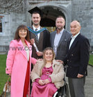 Delia Boyce, Castlecreevy, Corrandulla, with her Son Keelan Winter, who was conferred with a Professional Masters of Education (Honours), with his sister Alicia, father Phillip and grandfather Michael at University of Galway.