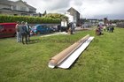 The paper at Kinvara before it was unrolled to to make Frank Bolter's boat at Kinvara.