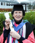 84 years old Moira Lohan who was conferred with a Dioplóma sa Ghaeilge at University of Galway