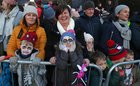 Some of the thousands of people who lined the city streets to watch the Macnas Halloween Parade 'Danse Macabre' last Sunday evening.