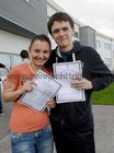 Martina Makaj and Darren Flanagan, both of Oranmore, after collecting their Leaving Cert Results at Calasanctius College Oranmore. 