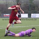 Galway League v Sligo-Leitrim Oscar Traynor Cup game at Maree Oranmore FC astro pitch.<br />
7 after scoring Galway League's first goal past Sligo-Leitrim goalkeeper Jamie McCoy