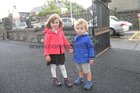 Anna Grant with her brother John on his first day at Scoil Fhursa Nile Lodge. 