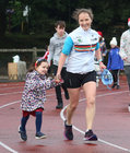 Happy runners taking part in the Goal Mile at Dangan on Christmas Day.