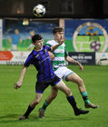West United v Craughwell United at Eamonn Deacy Park.<br />
Alan Zimmeren, Craughwell United and Fionn Dankert, West United