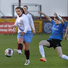 Mervue United v Athenry FC Galway Football Association Women's Premier Cup Final at Eamonn Deacy Park.<br />
Róisin Jacob, Mervue United and Ruby Mullen, Athenry FC<br />
