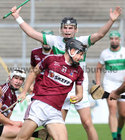 Castlegar v Clarenbridge Senior Hurling Championship at Kenny Park, Athenry.<br />
Conor Lee, Clarenbridge and Darragh Neary, Castlegar 