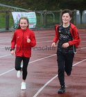 Réidín and Ciarán O'Driscoll from Hy-Brasil Court, Circular Road, taking part in the Goal Mile at Dangan on Christmas Day.