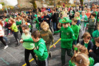Pupils taking part in the Scoil Fhursa St. Patricks Day Ceili held at the school/