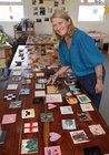 Ceramic artist Maeve Gallagher at Cuan na Gaillimhe CNS-A Steiner Education School, An Cimín Mór, Cappagh Road, Knocknacarra, 10th anniversary celebration.