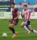 Galway United v Derry City SSE Airtricity League Premier Division game at, Eamonn Deacy Park.<br />
Jimmy Keohane, Galway United and Michael Duffy, Derry City