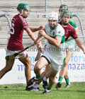 Castlegar v Clarenbridge Senior Hurling Championship at Kenny Park, Athenry.<br />
Cathal Ryan, Castlegar and Aaron Niland and Darragh Counihan, Clarenbridge