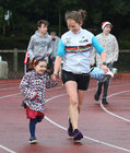 Happy runners taking part in the Goal Mile at Dangan on Christmas Day.