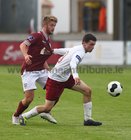 Galway FC v Cobh Ramblers SSE Airtricity League First Division game at Eamonn Deacy Park.<br />
Alex Byrne, Galway FC and Anthony O'Donnell, Cobh Ramblers